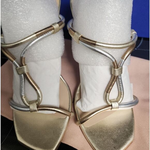 Stuart Weitzman Women's Gold and Silver Heels Size 9.5 New In The Box/Dustbag - Picture 8 of 9